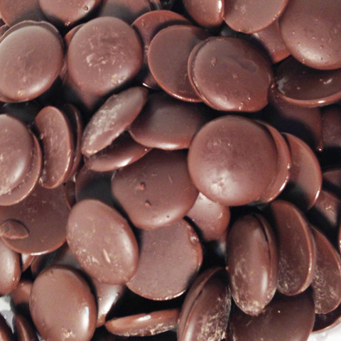 Melting Chocolate Disks - Dark Chocolate-Half Nuts-Half Nuts