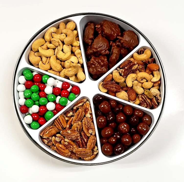 Deluxe Gift Tin Assortment-Half Nuts-Jelly Belly Christmas Dutch Mints-Half Nuts