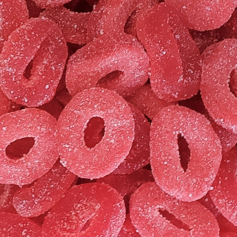Gummi Watermelon Rings - Half Nuts