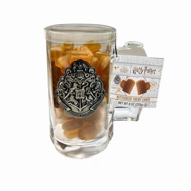 Jelly Belly Harry Potter Butterbeer Chewy Candy Glass Mug-Half Nuts-Half Nuts