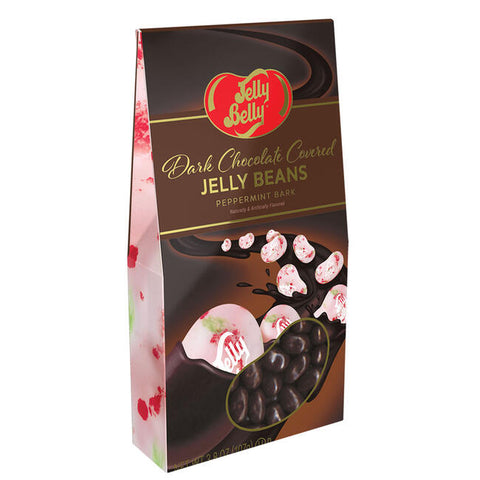 Jelly Belly Dark Chocolate covered Peppermint Bark Jelly Beans-Half Nuts-Half Nuts