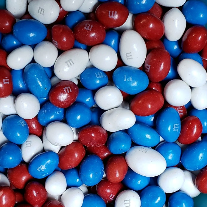 Red, White and Blue Peanut M&Ms – Half Nuts