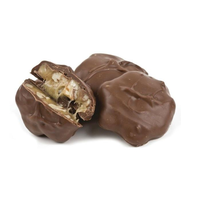 Sugar Free Milk Chocolate Pecan Turtles-Half Nuts-Half Nuts