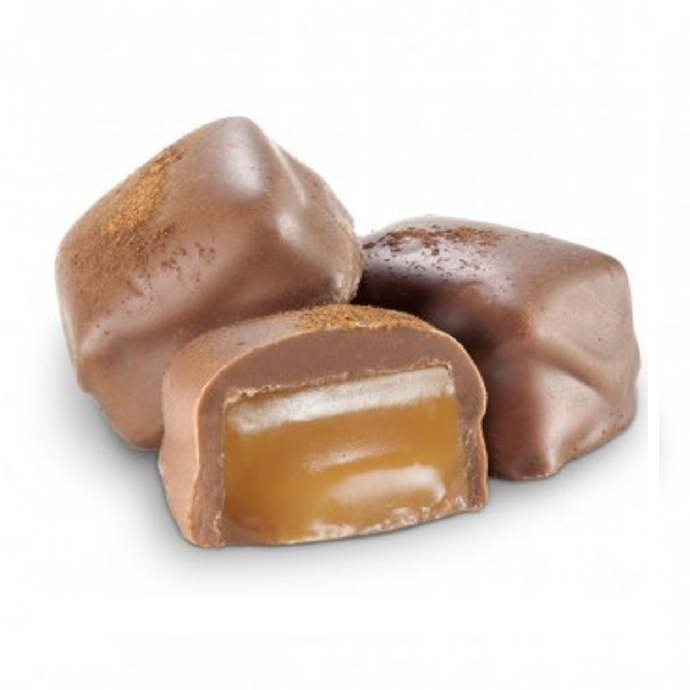 Milk Chocolate Pumpkin Spice Caramels-Half Nuts-Half Nuts