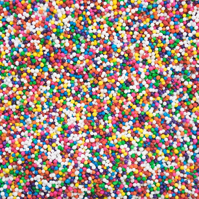 Rainbow Nonpareils-Half Nuts-Half Nuts
