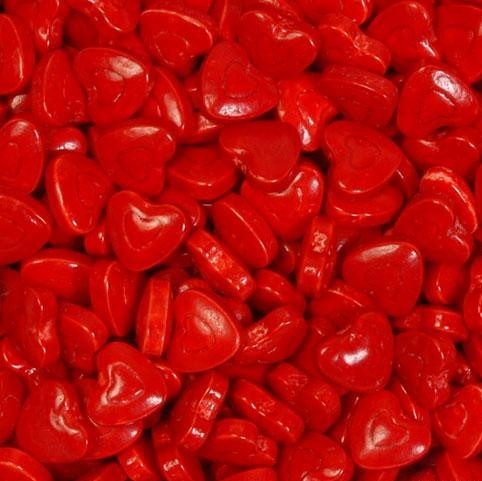 Candy Hearts- Red Hearts – Half Nuts