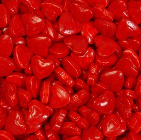 Candy Hearts- Red Hearts - Half Nuts