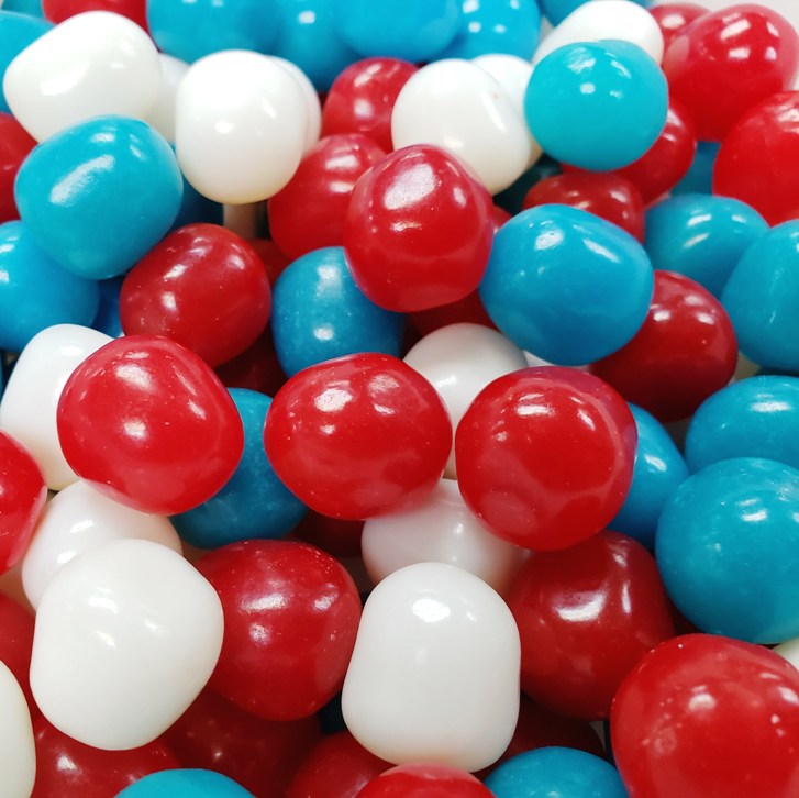 Chewy Fruit Sours - Red, White and Blue-Half Nuts-Half Nuts