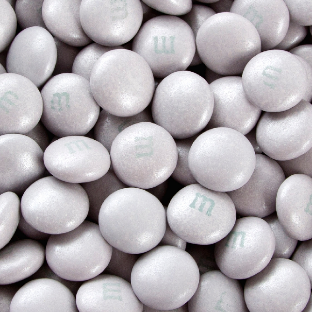 black and white m&ms