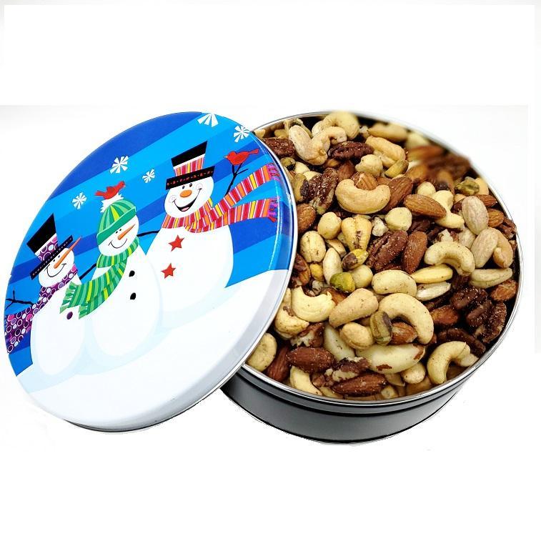 Deluxe Mixed Nuts Gift Tin-Half Nuts-1 lb.-Half Nuts