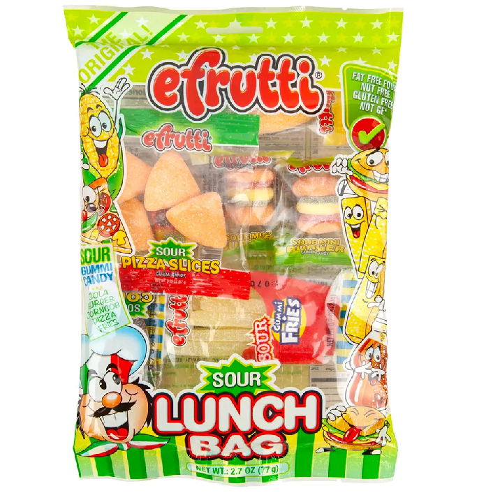 Efrutti Gummi Sour Lunch Bag-Half Nuts-Half Nuts