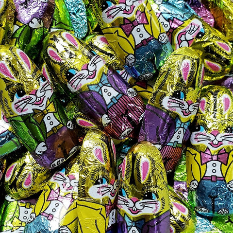 Thompson All Natural Chocolate foiled Bunnies-Half Nuts-Half Nuts