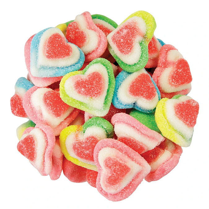 Gummi Triple Layer Hearts-Half Nuts-Half Nuts